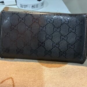 Gucci black  Monogram Wallet